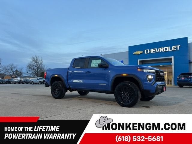 2026 GMC Canyon Elevation in Rapids Metallic — front three-quarter view