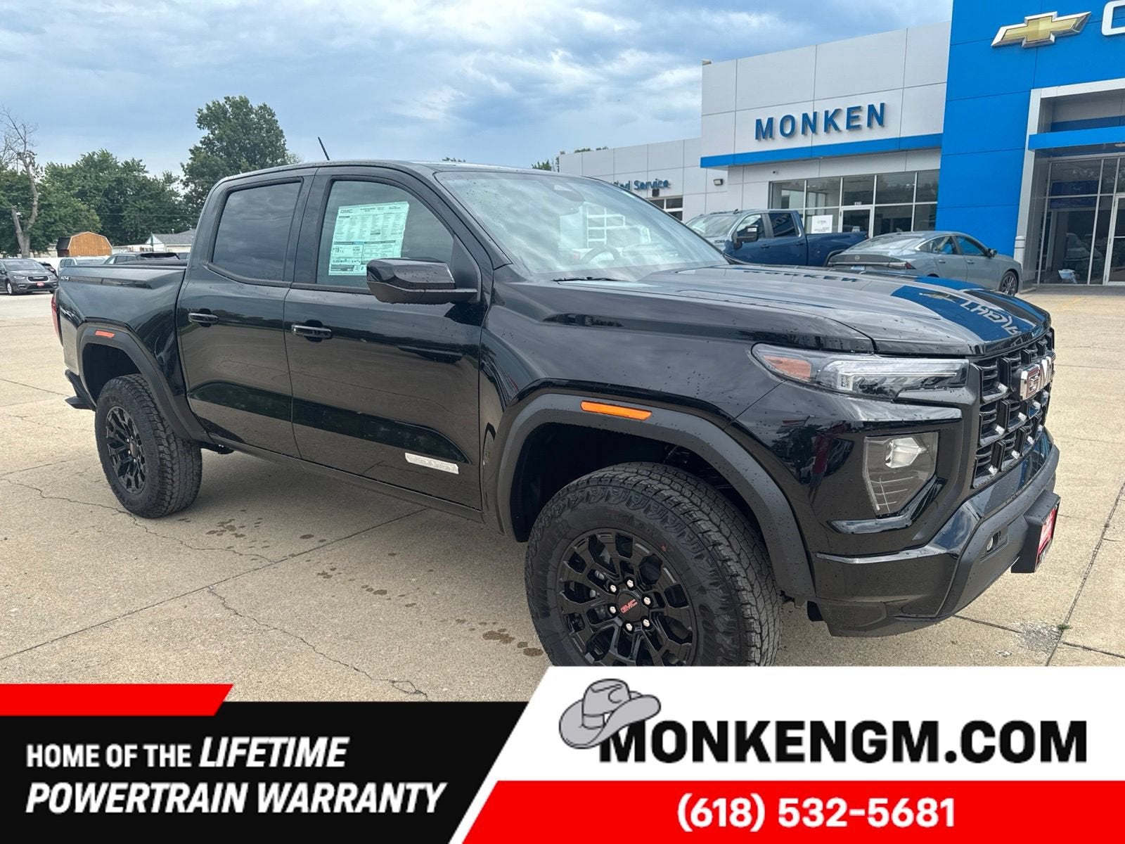 2026 GMC Canyon Elevation in Onyx Black — front three-quarter view