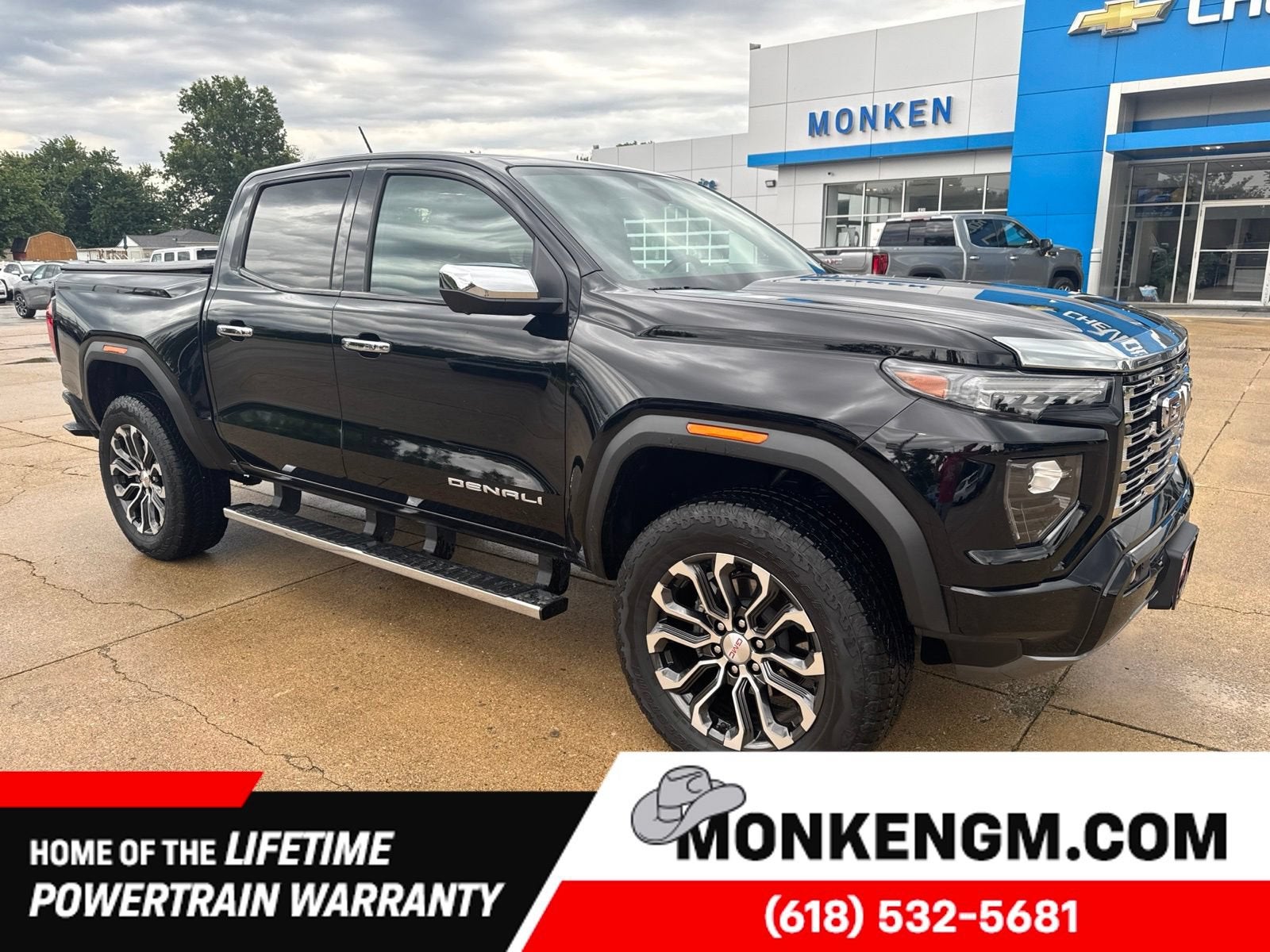 2024 GMC Canyon Denali in Onyx Black — front three-quarter view