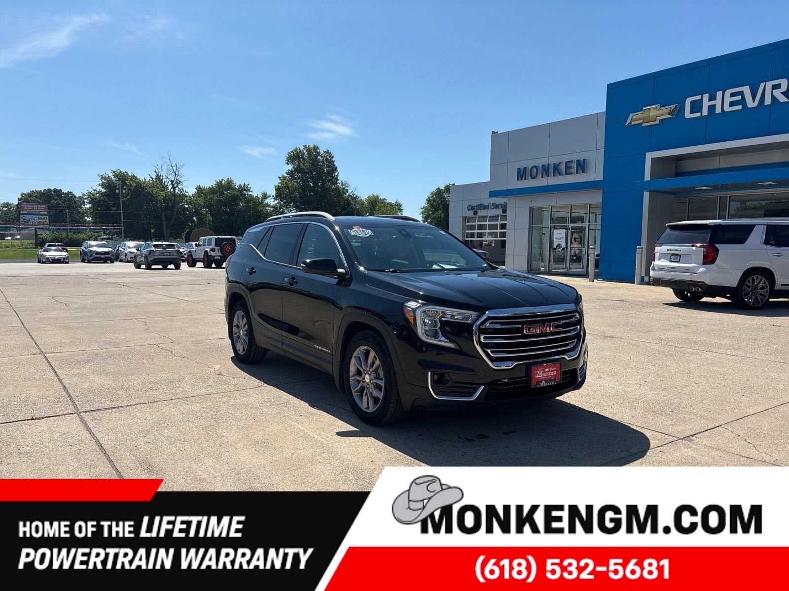 2022 GMC Terrain SLT in Ebony Twilight Metallic — front three-quarter view