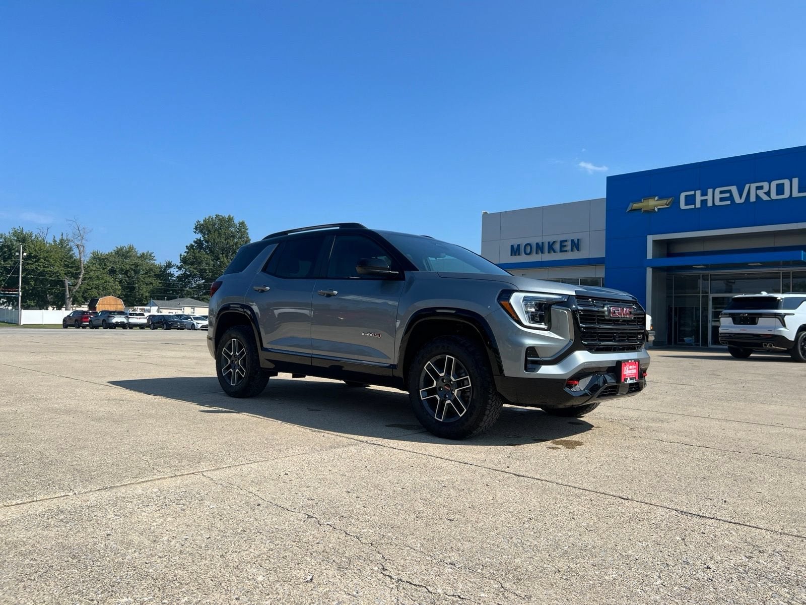 2027 GMC Terrain AWD AT4 in Sterling Metallic — front three-quarter view