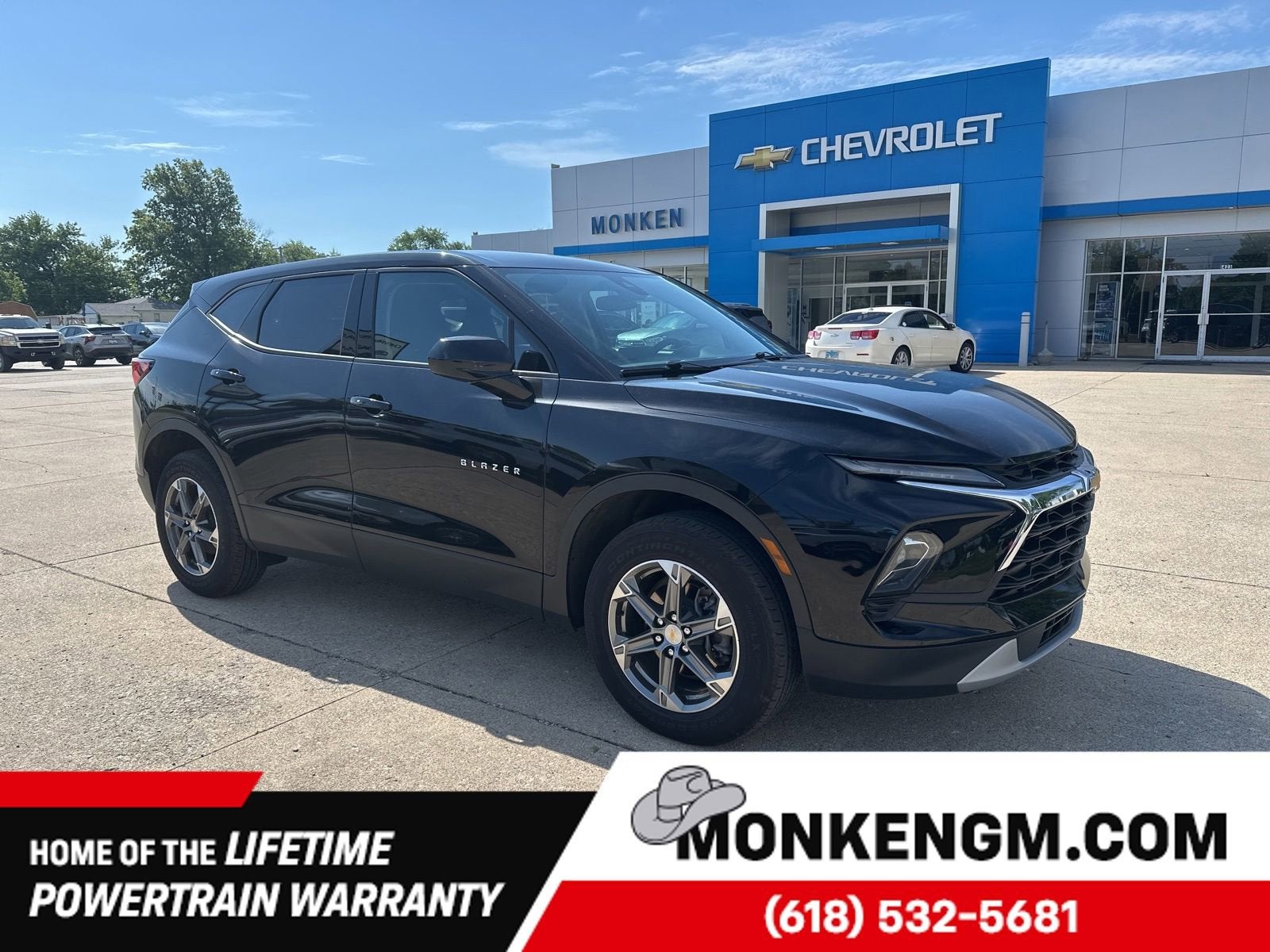 2024 Chevrolet Blazer 2LT in Black — front three-quarter view