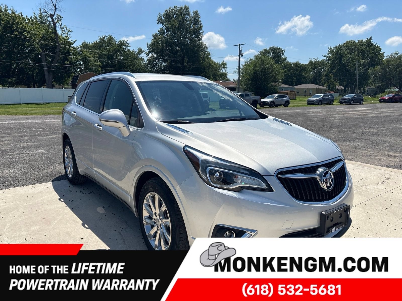 2019 Buick Envision Essence in Galaxy Silver Metallic — front three-quarter view